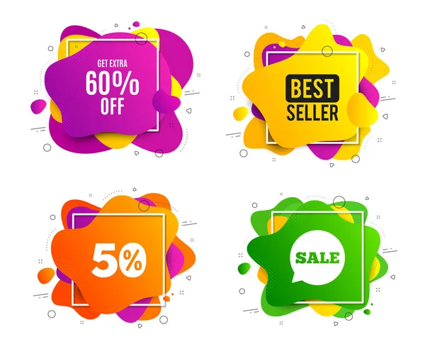 Get Extra 60% off Sale. Discount offer sign. Vector — Stock Vector