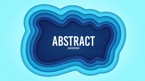 Paper art cartoon abstract waves. Modern origami design template — Stock Vector