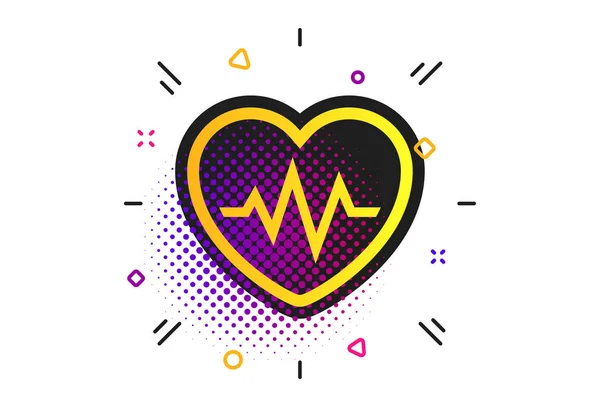 Heartbeat sign icon. Cardiogram symbol. Vector — Stock Vector