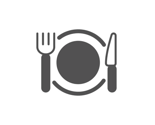 Icono de comida del restaurante. Signo de cena. Servicio de hotel. Vector — Archivo Imágenes Vectoriales