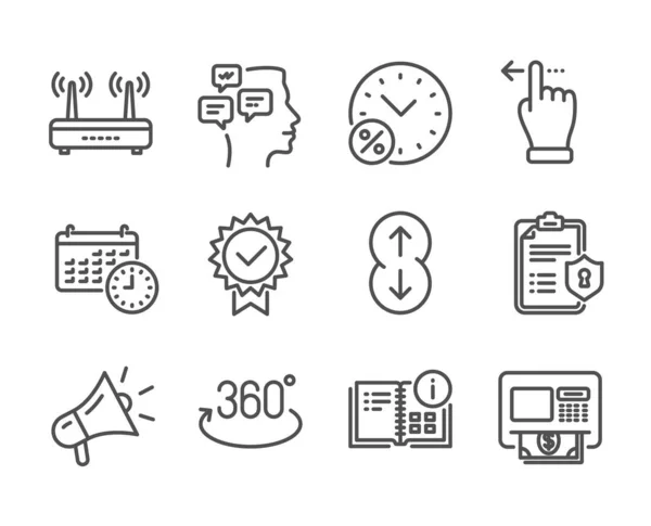 Комплект технологий иконки, такие как Wifi, сенсорный жест, ATM . — стоковый вектор
