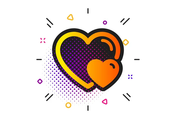 Couple Love icon. Two Hearts sign. Vector — Stock Vector