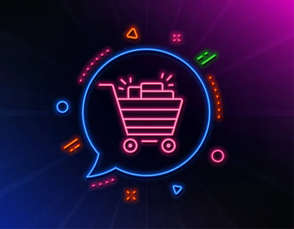 Icono de línea de carrito de compras. Venta Símbolo de marketing. Vector — Archivo Imágenes Vectoriales