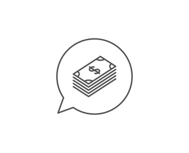 Nakit para satırı simgesi. Bankacılık para birimi. Vektör