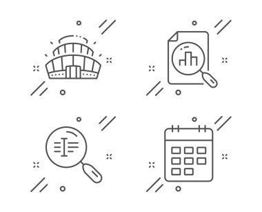 Analitik grafik, arama metni ve stadyum simgeleri hazır. Takvim