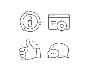 Seo satır simgesi. Web hedefleme işareti. Trafik yönetimi. Vektör