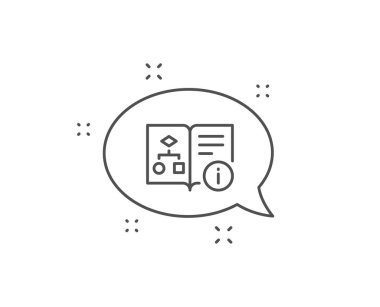 Teknik algoritma satır simgesi. Proje belgeleri işareti. Vecto