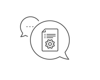 Teknik dokümantasyon satırı simgesi. Talimat işareti. Vektör