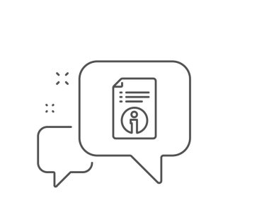 Teknik bilgi satırı simgesi. Talimat işareti. Vektör