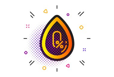 Alkol simgesi yok. Organik test işareti. Su damlası. Vektör