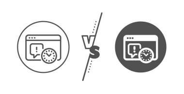 Proje bitiş tarihi simgesi. Zaman yönetimi işareti. - İnternet. Vect