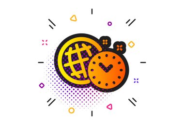 Zaman yönetimi simgesi. Dünya saati işareti. İzle. Vektör