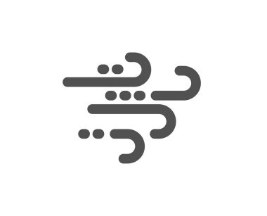 Rüzgarlı hava ikonu. Güçlü rüzgar. Vektör