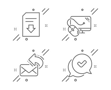 Posta paylaşımı, Bilgisayar faresi ve Dosya indirme simgeleri ayarlandı. Onaylandı