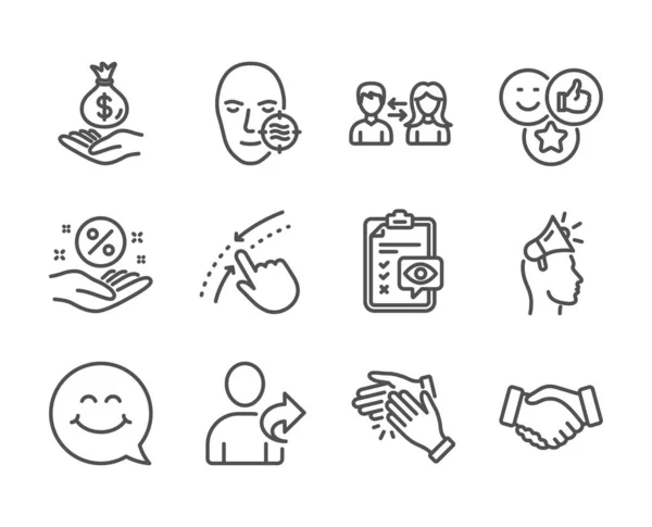 Conjunto de ícones de pessoas, tais como embaixador da marca, Lista de verificação de olhos, Sm — Vetor de Stock