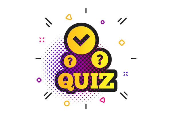 Ikon för Quiz-tecken. Frågor och svar spel. Vektor — Stock vektor