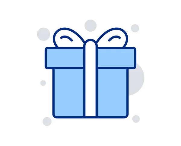Gift box line icon. Present sign. Vector — Stock Vector
