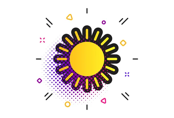 Icono del sol. Símbolo de verano. Vector — Archivo Imágenes Vectoriales