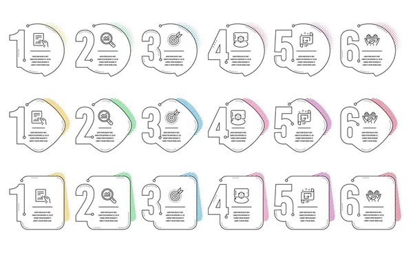 Fair trade, Target purpose and Document icons set. Vector — Stock Vector