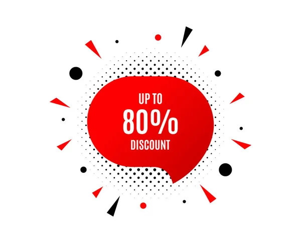 Up to 80% Discount. Sale offer price sign. Vector — Stock Vector