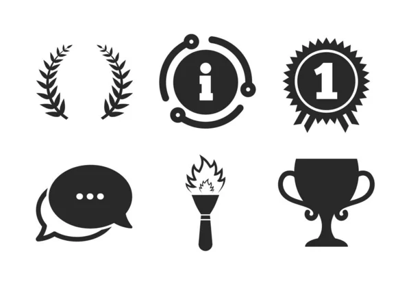 First place award cup icons. Prize for winner. Vector — Stock Vector