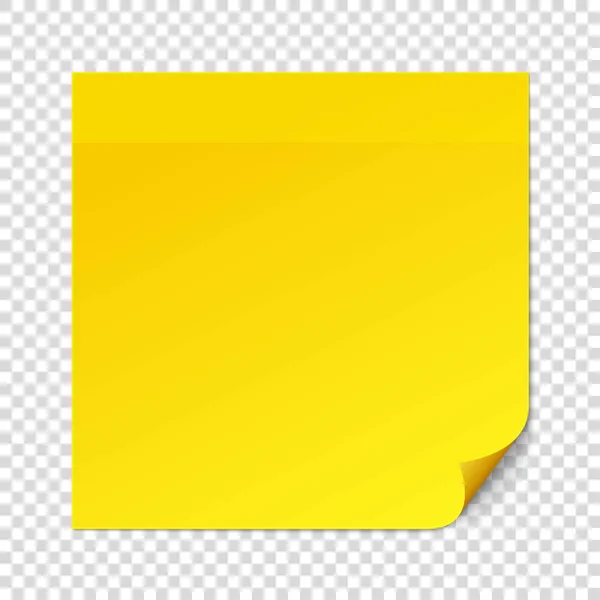 Κίτρινη αυτοκόλλητη σημείωση σε διάφανη υφή φόντου. Αφαιρούμενο — Διανυσματικό Αρχείο