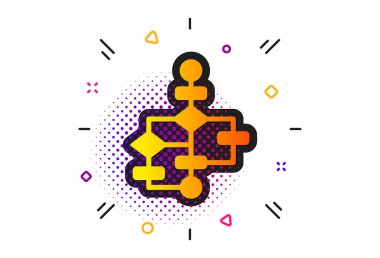 Diyagram simgesini engelle. Yol düzeni işareti. Vektör