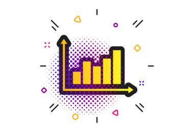 Grafik grafik işareti simgesi. Diyagram sembolü. Vektör