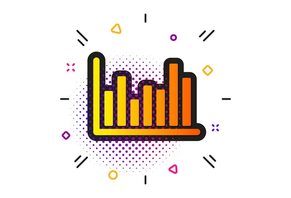 Icono del gráfico de columnas. Gráfico financiero. Vector — Vector de stock