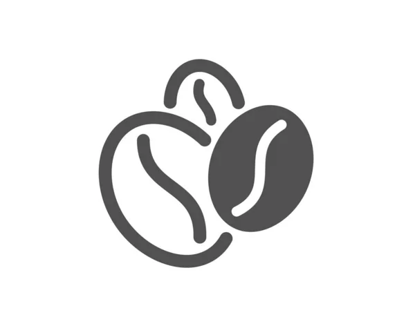 Icona dei chicchi di caffè. Segno di semi di cappuccino caldo. Semi tostati. Vect — Vettoriale Stock