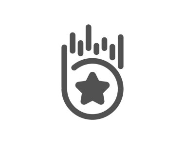 Sadakat yıldız simgesi. Bonus puanlar. İndirim programı. Vektör