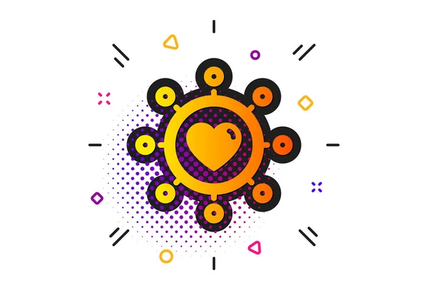 Love dating icon. Relationships network. Vector — Stock Vector