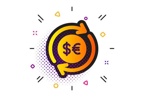 Icono de cambio de dinero. Moneda bancaria. Vector — Vector de stock