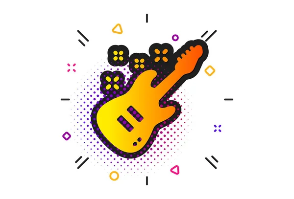 Icono de guitarra eléctrica. Signo musical. Vector — Vector de stock