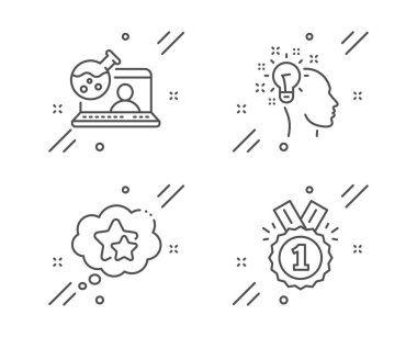 Sıralama yıldızları, çevrimiçi kimya ve fikir simgeleri ayarlandı. Onaylanmış sig