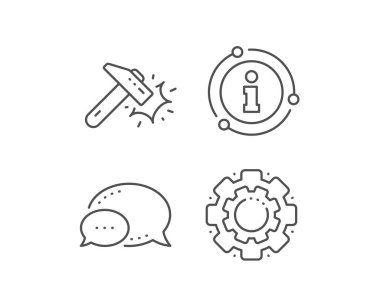 Çekiç darbe hattı simgesi. Çarpışmadan koruma işareti. Onarım aleti. Vecto