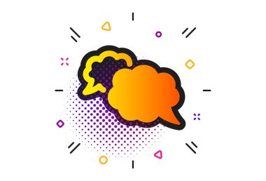 Messenger simgesi. Komik konuşma kabarcık işareti. Sohbet mesajı. Vektör