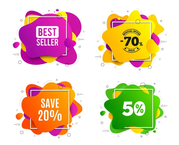 Save 20% off. Sale Discount offer price sign. Vector — Stock Vector