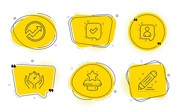 Timer, Confirmed and Developers chat icons set. Winner podium, A — Stock Vector
