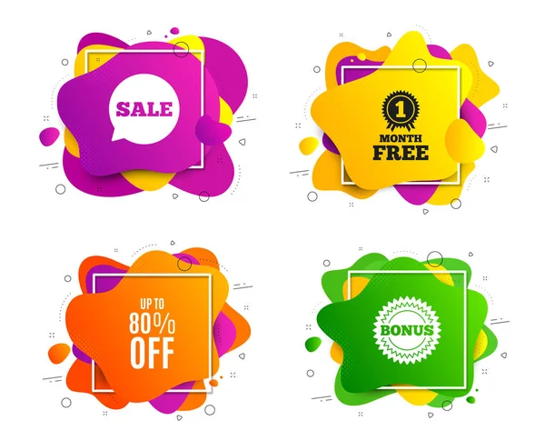 Up to 80% off Sale. Discount offer price sign. Vector — Stock Vector