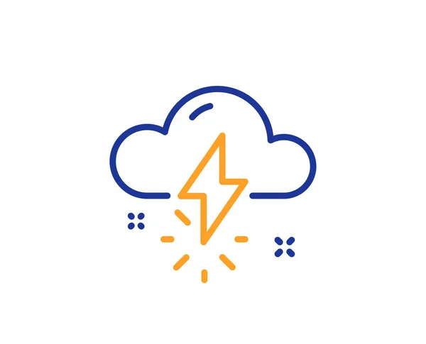 Gewitterwetter-Ikone. Blitz mit Wolkenzeichen. vec — Stockvektor