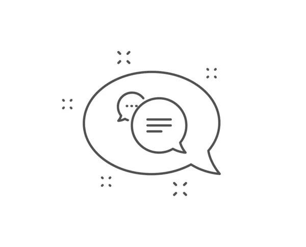 Icône Ligne Message Texte Conception Bulle Chat Chat Commentaire Signe — Image vectorielle
