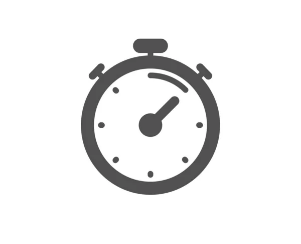 Tijd Management Teken Timer Pictogram Stopwatch Symbool Klassieke Platte Stijl — Stockvector