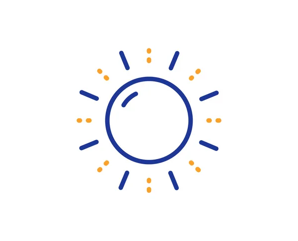 Znak Słoneczny Ikona Linii Energii Słonecznej Symbol Ekologicznej Mocy Kolorowy — Wektor stockowy