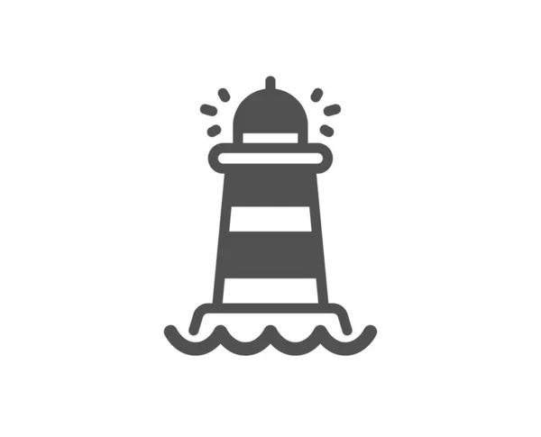 Panneau Phare Icône Phare Symbole Balise Style Plat Classique Simple — Image vectorielle