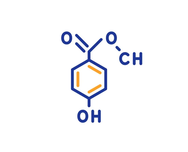 Πινακίδα Εργαστηρίου Χημείας Εικονίδιο Γραμμής Χημικού Τύπου Σύμβολο Ανάλυσης Πολύχρωμη — Διανυσματικό Αρχείο
