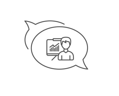 Sunu satırı simgesi. Eğitim işareti. Vektör