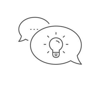 Ampul satır simgesi. Lamba işareti. Vektör