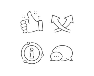 Kesişme okları çizgi simgesi. Değiş tokuş ve dönüş, çapraz işaret. Ve