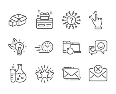 Set of Technology icons, such as Messenger mail, Star, Eco energ